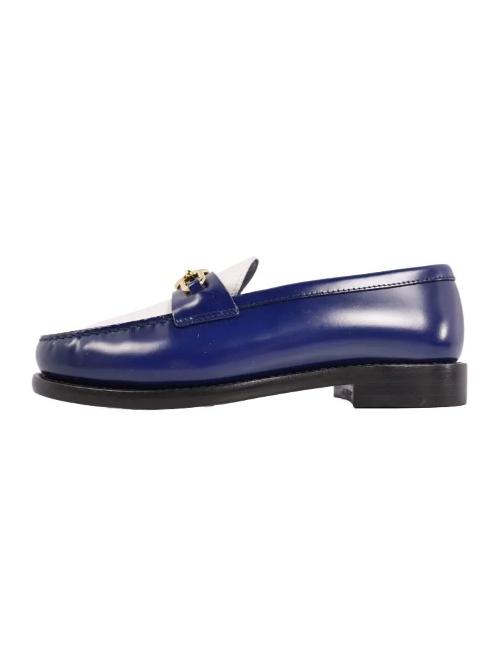 Louis Vuitton Loafers Moccasins Chess Line Circle Logo Leather Shoes Navy